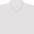 thumbnail image 5 of Solid 14K White Gold 1.1mm Diamond-cut Spiga with Spring Ring Lock Chain - 18", 5 of 8