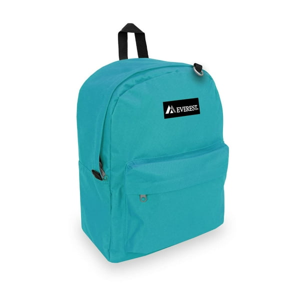 Mochila Everest Classic Turquesa con bolsillo exterior pequeño