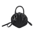 thumbnail image 1 of Bolso Hombro para Mujer Bolso Tipo Cartera Cuero PU Con Forma Concha (negro), 1 of 9