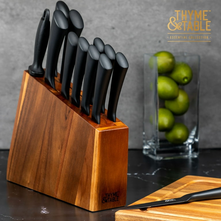 Thyme & Table Knife Set 13-Piece Kitchen Slim Block Stainless