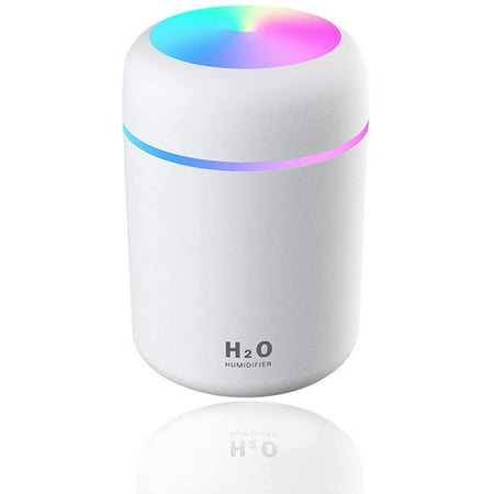 

Goorabbit 3 Packs Portable 300ml Humidifier USB Ultrasonic Dazzle Cup Aroma Diffuser Cool Mist Maker Humidifier Purifier with Romantic Ligh(White)