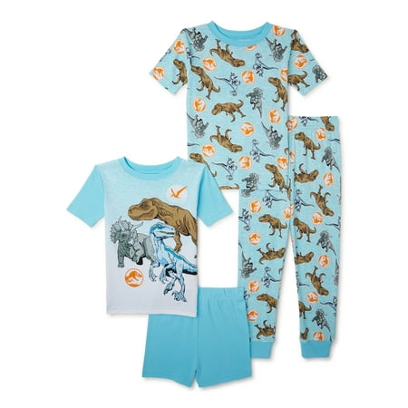 Jurassic Park Toddler Boys Cotton Pajama Set, 4-Piece