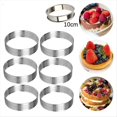 thumbnail image 2 of 6 Piezas de Anillos Circulares para Tartas de 18 cm con Agujeros, de Acero Inoxidable, Redondos, para Tartas, Quiches, Pasteles, Mousse, Herramienta para Hornear en la Cocina, 2 of 7