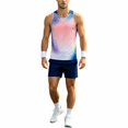 thumbnail image 4 of CONFREE Mens 2 Peice Workout Shorts Sets Casual Men's Jogging Tracksuit Set Graphic Tops Shorts Athletic Track Suit for Men, 4 of 7