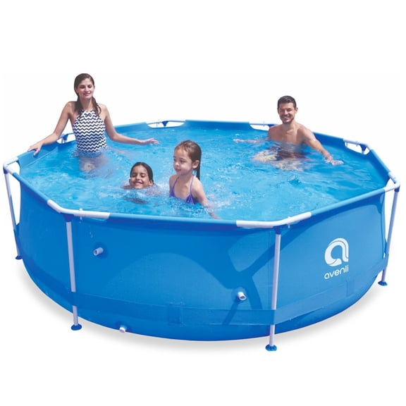 Avenli Deep Metal Frame Above Ground Swimming Pool 11.9ft x 2.5ft