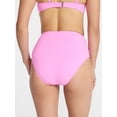thumbnail image 3 of Time and Tru Women's and Women's Plus Ribbed High Waisted Bikini Bottoms, Sizes XS-3X, 3 of 5