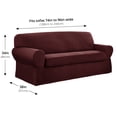 thumbnail image 4 of Mainstays Pixel 2-Piece Stretch Sofa Slipcover, Wine, 4 of 9