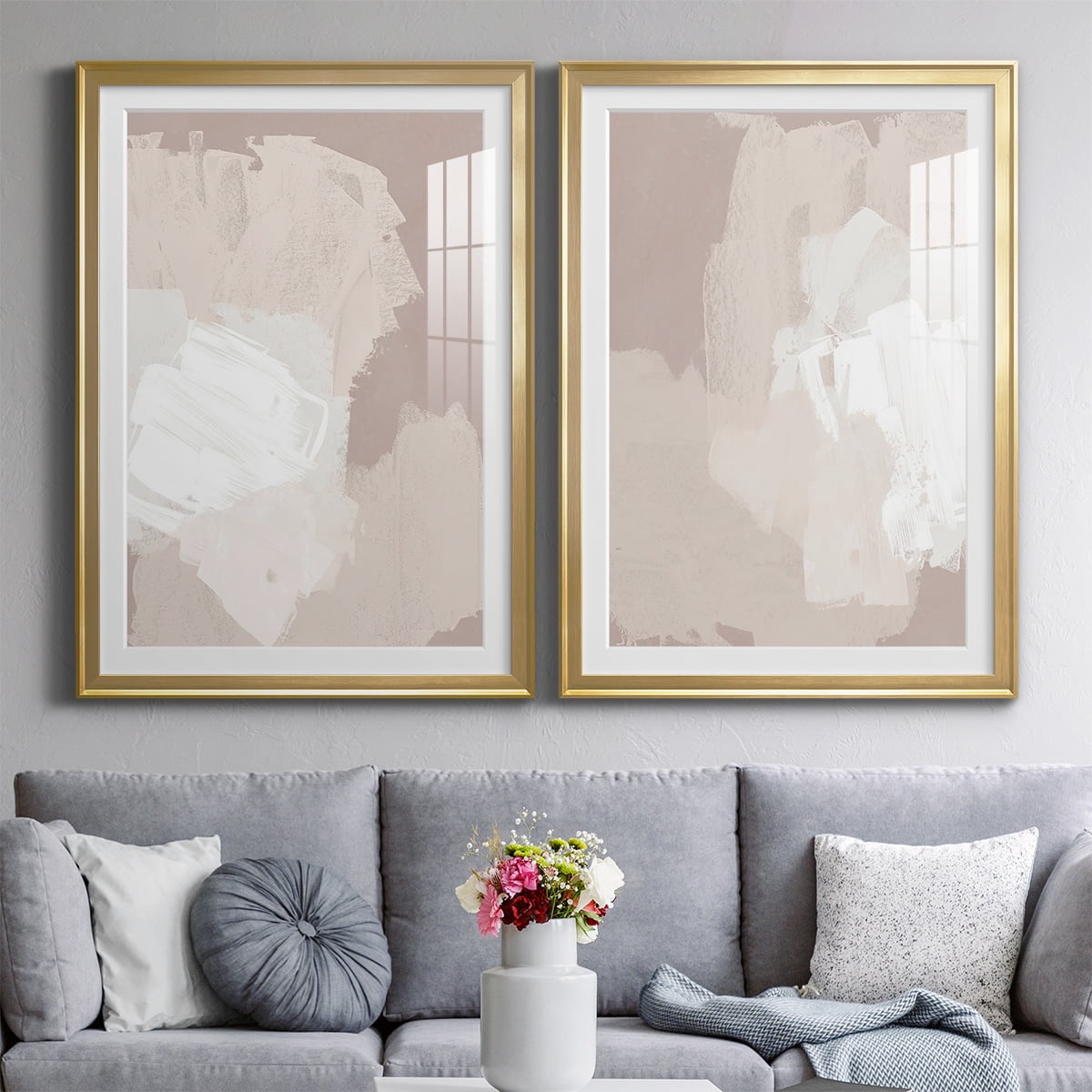 Wexford Home Cloud Slate I Premium Framed Print, 26.5" x 36.5" - Ready to Hang, Gold (Set of 2)