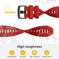 thumbnail image 3 of Tianle Compatible with Instinct 2S Bands 20mm Width Soft Silicone Watch Bands Replacement for Instinct 2S Bands Fenix 5S/Fenix 5S/Fenix 6S, Red, 3 of 7