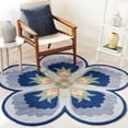 thumbnail image 2 of SAFAVIEH Novelty Flor Floral Area Rug, Blue/Grey, 6' x 6' Round, 2 of 7