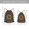 thumbnail image 3 of XMXT Unisex Drawstring Backpack for Women Men, Mandala Flower Elements Waterproof Gym Bag String Bags for Shopping Sport Travel, s, 3 of 8