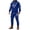 Blue, variant on IWRICH USA Flag Sweatsuit for Men Plus Size Long Sleeve Hoodies Elastic Waist Drawstring Sweatpants 2 Piece Workout Tracksuits White XL