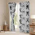 thumbnail image 3 of Manfei Dreamy Grey Bowknot Black Out Curtains, Cartoon Stars Print Curtains Pack of 2 (42x63 Each), Teens Kids Child Bedroom Curtains, Curtains Blackout Room Decor, 3 of 6