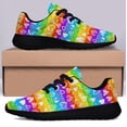 thumbnail image 3 of Rainbow Pride Shoes Men Women Fashion LGBT Sneakers Adult Lightweight Breathable Running Shoes Black Size 7.5, 3 of 7