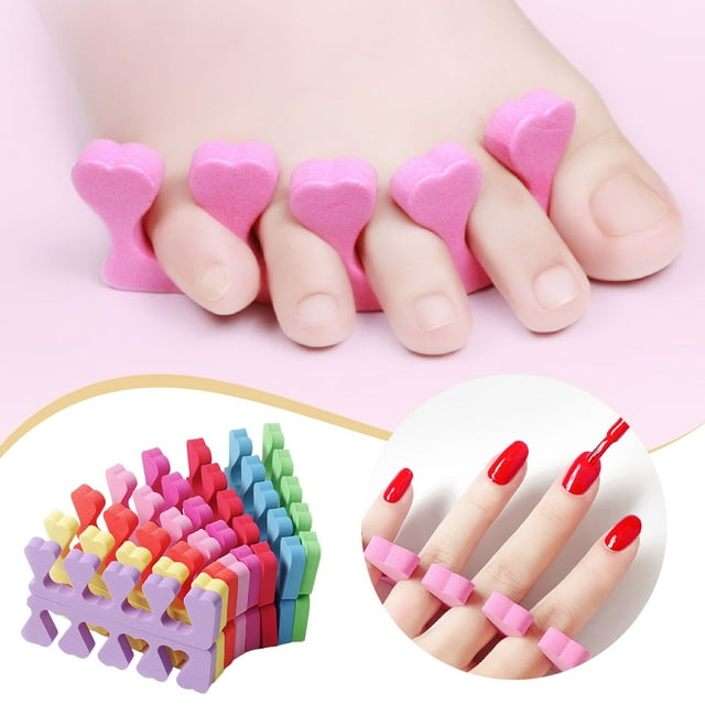 Manicure and Pedicure Toe Separators Set Soft Sponge Divider Cushions for Gel Polish Painting