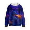 thumbnail image 2 of Chririnla Galaxy Dragon Hooded Sweatshirt with Pockets for Girls and Teens - Comfy Casual Loose Pullover for Fall and Winter girl Fuzzy Sweatshirts, 2 of 7