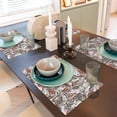 thumbnail image 6 of Placemats Set of 4, Paisley Floral Place mats for Dining Table Indoor/Outdoor, Cute Heat Resistant Washable Table Mats(18" x 12"), 6 of 8