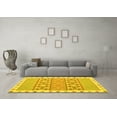 thumbnail image 3 of Ahgly Company Indoor Rectangle Abstract Yellow Contemporary Area Rugs, 3' x 5', 3 of 4