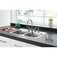 thumbnail image 2 of Gourmetier GKTD33226 Studio 33" Stainless Steel Self-Rimming Double Bowl Drop-In Kitchen Sink, Brushed, 2 of 8