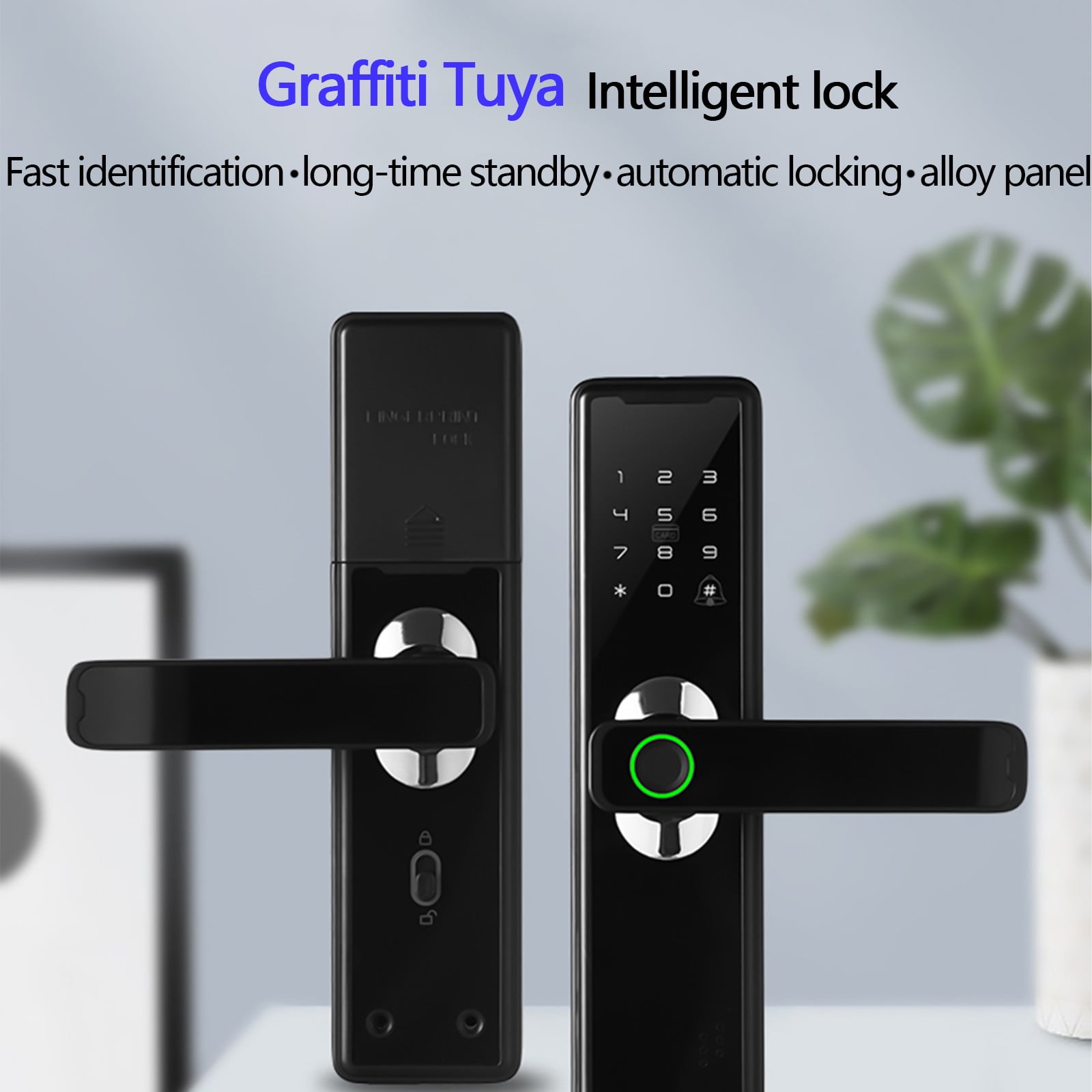 Deals of The Day Clearance Cafuvv Smart Door Lock, Keyless Fingerprint and Touchscreen ,Secure Bluetooth, Easy Install, Digital Door Lock,Great for