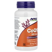 (2 pack) NOW Supplements, CoQ10 (Coenzyme Q10) 200 mg, Cardiovascular Health*, 60 Veg Capsules