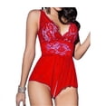 thumbnail image 5 of Pijama sexy de talla grande con tirantes cruzados y entrepierna abierta de encaje de Europa y Estados Unidos, 5 of 5