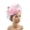 Pink, variant on Stylish Woolen Derby Hat for Lady Cosplay Event Feathered Fascinator Cap for Cocktail Party Wedding Photography Headwear