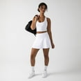 thumbnail image 4 of YITTY Active Women's UltraLuxe High-Waist Tennis Skirt with Built-in Shorts, Athleisure, 4-Way-Stretch, Built-in Shorts, True White, M, 4 of 6