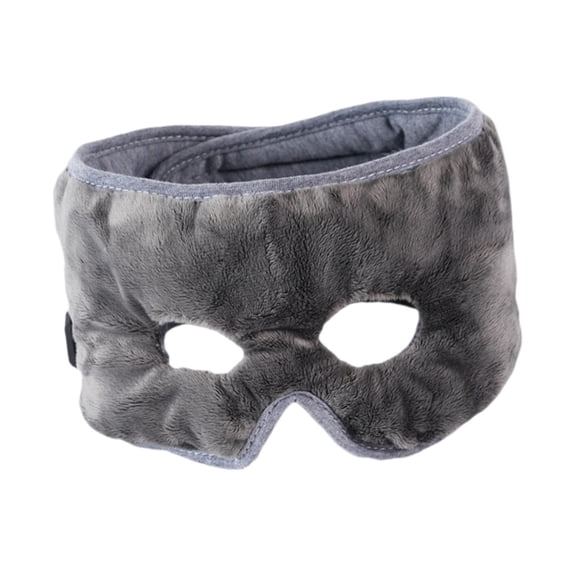 Mascarilla ocular térmica, ligera, reutilizable, con conexión USB, para adultos. gris