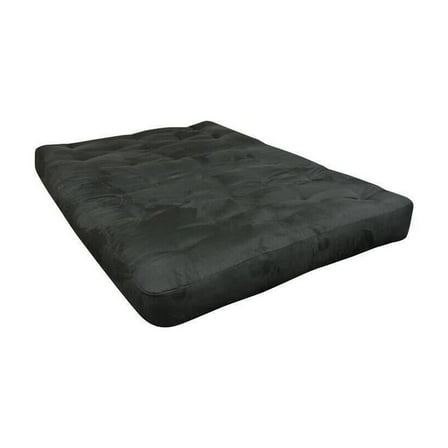 6 Inch Twin Futon Mattress - 21x39 Microfiber Loveseat Ottoman Mattress - Black Comfort Foam