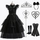 thumbnail image 3 of Conjunto de collar con corona para niños, accesorios de vestir negros iguales a los de la ropa de cosplay, 3 of 6