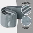 thumbnail image 4 of 3DActive Fabric Resistance Bands for Legs & Butt. Wide Non-Slip Hip Band Set for Home & Gym Workouts. Exercise Guide & Carry Bag Included - Black, Dark Grey, Light Grey., 4 of 6