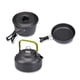 thumbnail image 2 of Utensilios de cocina al aire libre Camping Cocinar Pot Kit de utensilios de cocina Kit Portátil plegable Mango aislado Pan Mochilero Hervidor de agua Negro 3 piezas sidaley OD003503-02B, 2 of 7