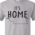 thumbnail image 3 of Inktastic It's Home State of Nebraska Outline Distressed Text T-Shirt, 3 of 4