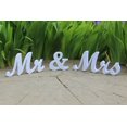 thumbnail image 1 of MR & MRS plaque en Bois PVC Mots Signe Mariage Juste Marié Décoration Maison Cadeau (Blanc), 1 of 4