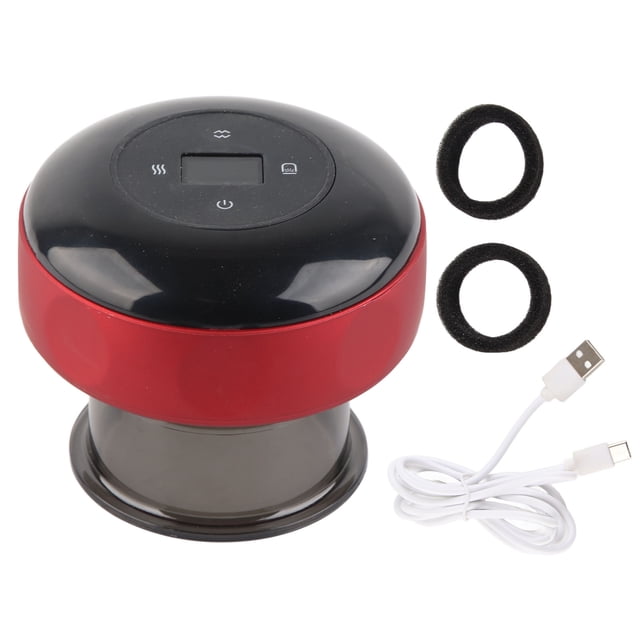 Masajeador de terapia de ventosas con 6 velocidades, presión negativa, calentamiento eléctrico, juego de ventosas Gua Sha