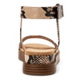 thumbnail image 3 of ALFANI Womens Beige Snake Print Ankle Strap Cherryll Round Toe Wedge Sandals 7 M, 3 of 4