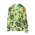 thumbnail image 3 of Goofa Avocado With Seeds Printed Women's UPF 50+ Sun Protection Hoodie Jacket Lightweight Long Sleeve Sun Shirt for Women with Pocket Hiking Outdoor-Small, 3 of 9