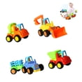 thumbnail image 3 of Vehículo Inercial De Juguete Con Retroceso, Coche De Dibujos Animados Coloridos, Vehículos De Construcción De Plástico Push-And-Go, Excavadora De Ingeniería Deslizante A Presión Scienceny FN002410-00, 3 of 6