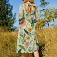 thumbnail image 5 of Floral Pattern Pretty Pastel Blooms Womens Summer Dress Tie Back A Line Flare Dress, 5 of 9