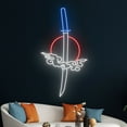 thumbnail image 5 of Handmadetneonsign Sword Sun Cloud Neon Light, Moon Cloud Dagger Led Light, Knife Led Sign, 5 of 5