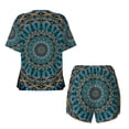 thumbnail image 5 of Picia Mandala Pajamas Sets for Women Soft Short-Sleeved Pjs with Lounge Shorts Two Piece Sleepwear-Small, 5 of 9