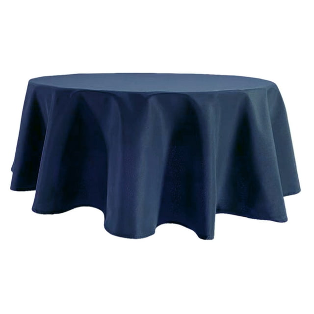 yulier Round Tablecloth 60 Inches Solid Color Table Cloth for Home Kitchen Restaurant, Party Decorative Polyester Fabric Table Cover for Round Dining Table, 9 Color Options