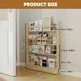 thumbnail image 2 of VGBYUJ Behind The Door Bookshelf, 4 Tier 47.4" Behind The Door Storage Organizer, Space-Saving Wall Mount Bookcases for Narrow Space, Solid Wood, 2 of 9