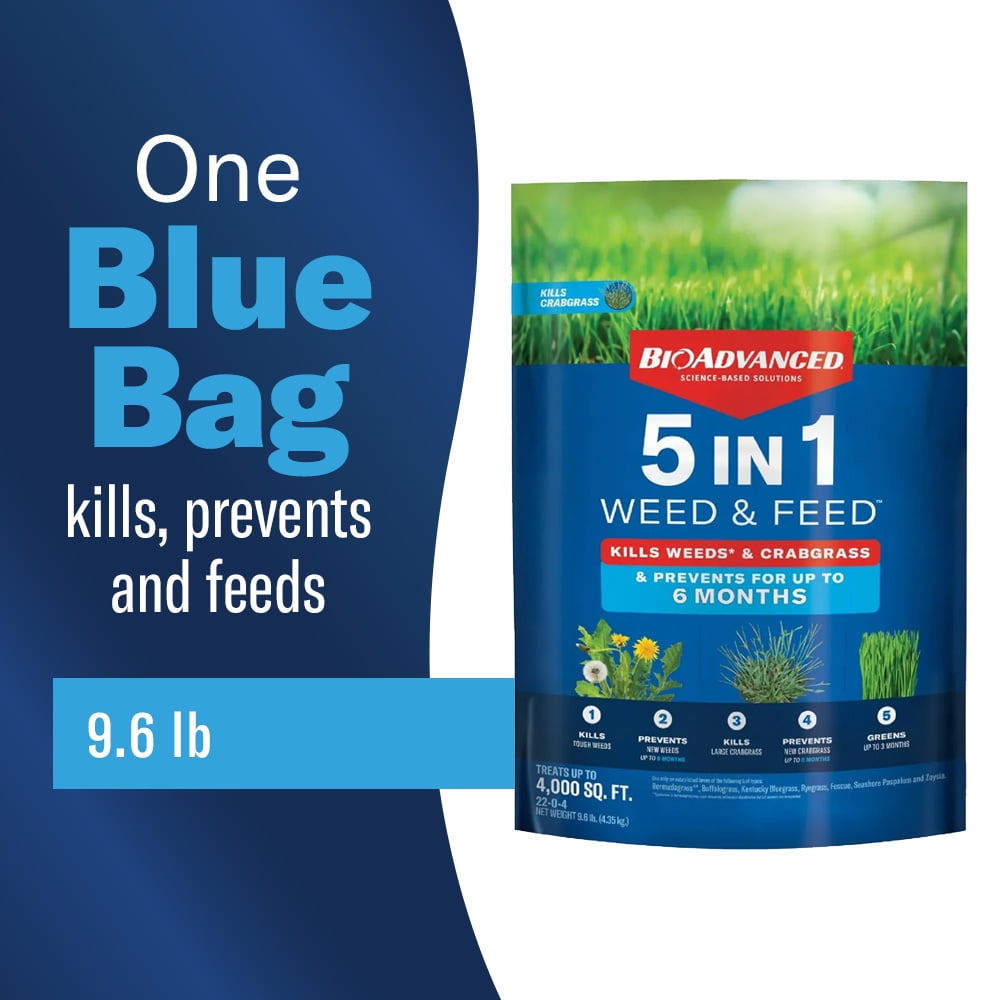BioAdvanced 5-in-1 Weed and Feed 9.6 LBS
