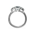 thumbnail image 2 of 1.00 Ct Brilliant Princess Cut Natural Diamond Princess Three Stone Engagement Ring for her Solid 18K White Gold Size 5.5, 2 of 8