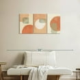 thumbnail image 2 of Elephant Stock Warm Geometric Triptych Wall Art - Horizontal Multi Panel Canvas - Living Room Wall Decor - Abstract Multi Panel - Orange And Beige Decor - 38" x 18", 2 of 8