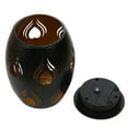 thumbnail image 4 of LuxenHome 6-Inch Black Fire Metal Solar Powered Outdoor Decorative Lantern, 4 of 6
