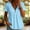 *Blue, variant on ClodeEU Women's V Neck Short Sleeve Peplum Top, Casual Loose Fit Flowy Summer Blouse Navy,Women's Plus XL