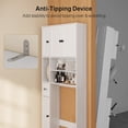thumbnail image 5 of Noelse 71"H Over The Toilet Storage Cabinet, Reversible Left/Right Installation, 9 Shelves 5 Barn Doors, Adjustable Shelves & Toilet Paper Holder, White, 5 of 11